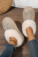 Lucia Sequin Thick Sole Snow Boots from Threaded Pear