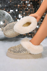 Lucia Sequin Thick Sole Snow Boots from Threaded Pear