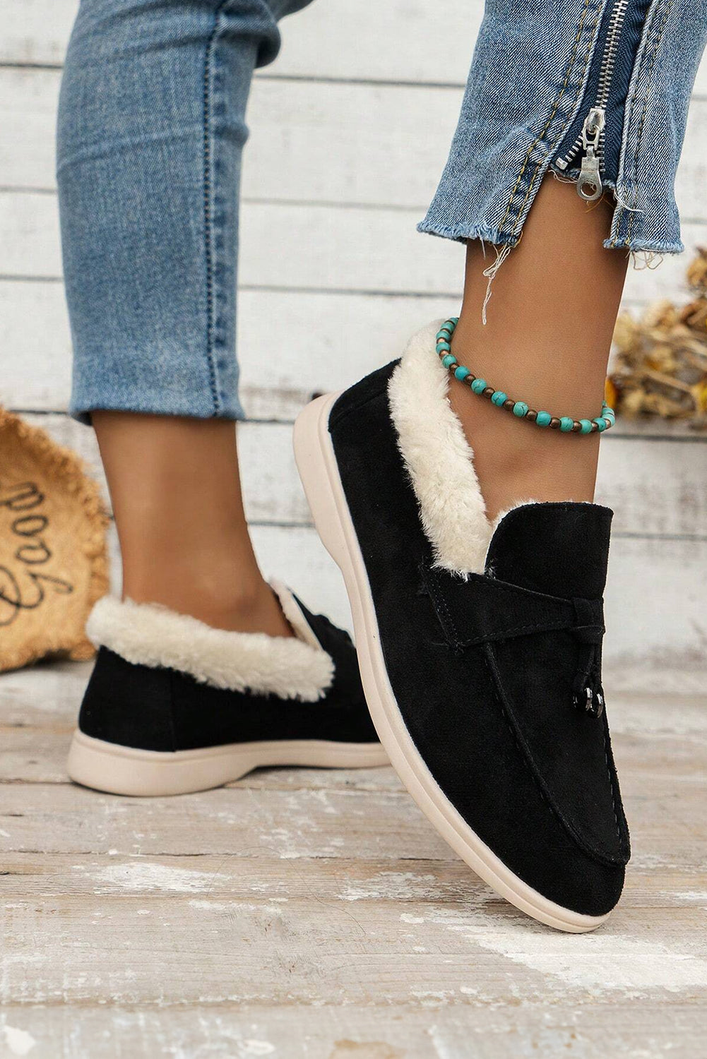 Nyla Furry Lined Slippers from Threaded Pear