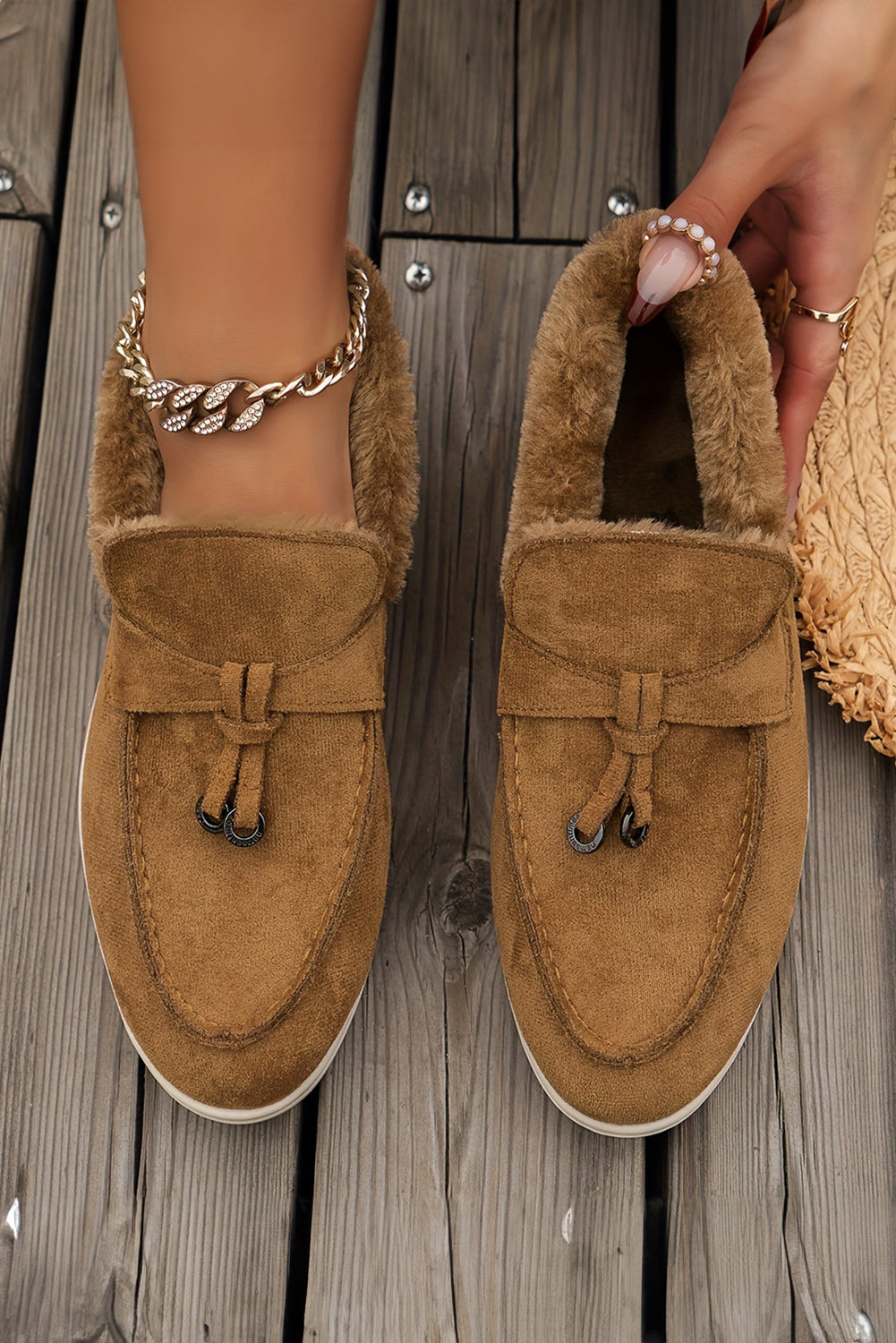 Nyla Furry Lined Slippers from Threaded Pear