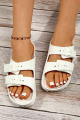 Double-buckle EVA Slippers from Threaded Pear