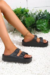 Double-buckle EVA Slippers from Threaded Pear