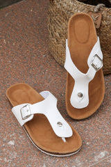 Vintage Buckle Thong Slippers from Threaded Pear