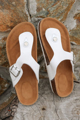 Vintage Buckle Thong Slippers from Threaded Pear