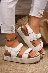 Sofia Double Velcro Woven Platform Sandals from Threaded Pear