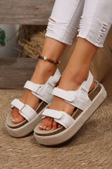 Sofia Double Velcro Woven Platform Sandals from Threaded Pear