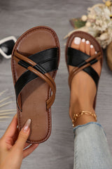 Criss Cross Flat Slippers from Threaded Pear
