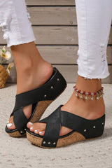 Wren Criss Cross Wedge Slippers from Threaded Pear