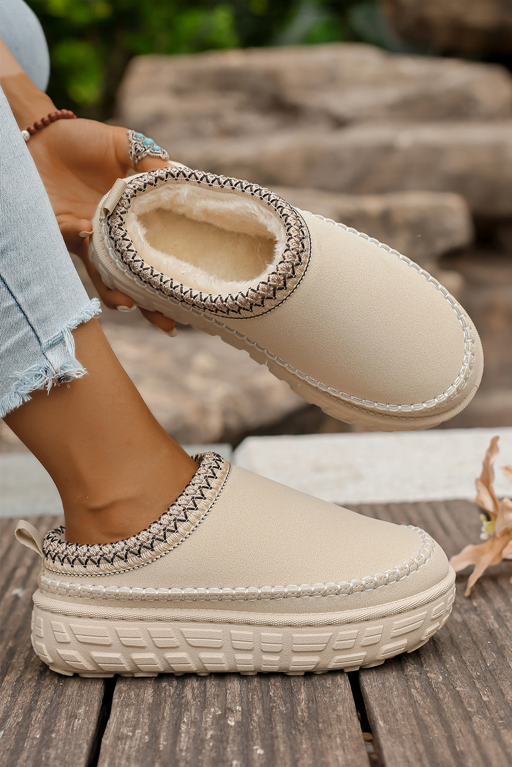 Millie Plush Winter Clog Slippers from Threaded Pear