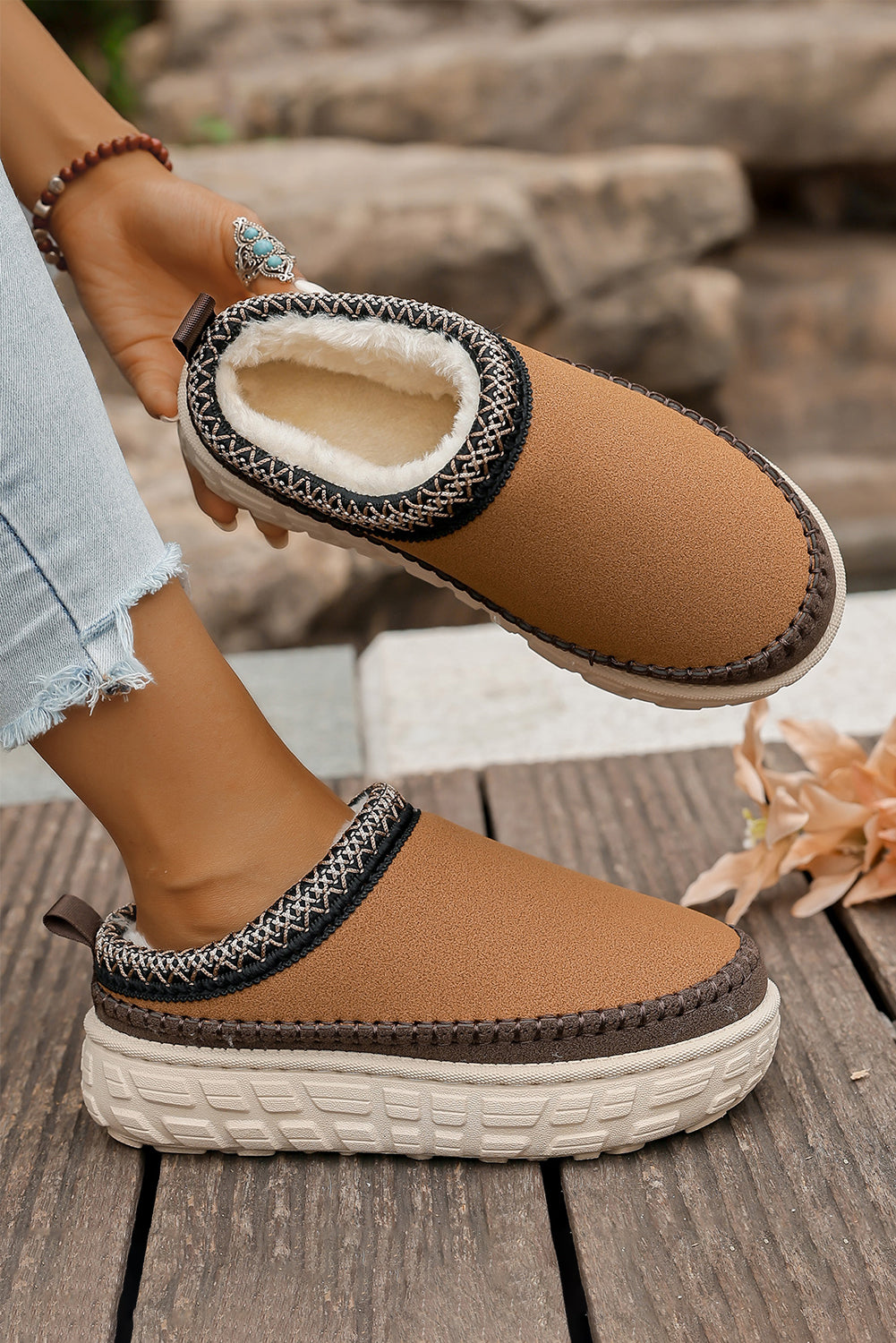 Millie Plush Winter Clog Slippers from Threaded Pear