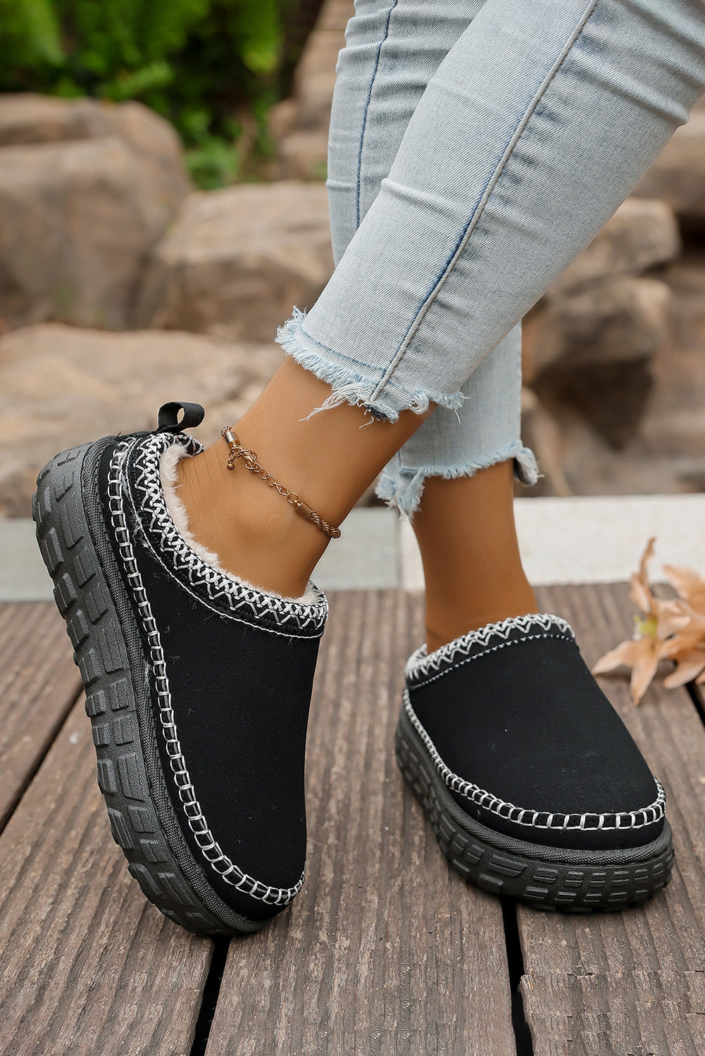 Millie Plush Winter Clog Slippers from Threaded Pear