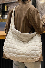 Kylie Quilted Zipper Tote Bag From Threaded Pear