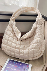 Kylie Quilted Zipper Tote Bag From Threaded Pear