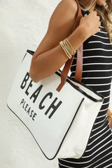 Ryan Beach Please Canvas Tote From Threaded Pear