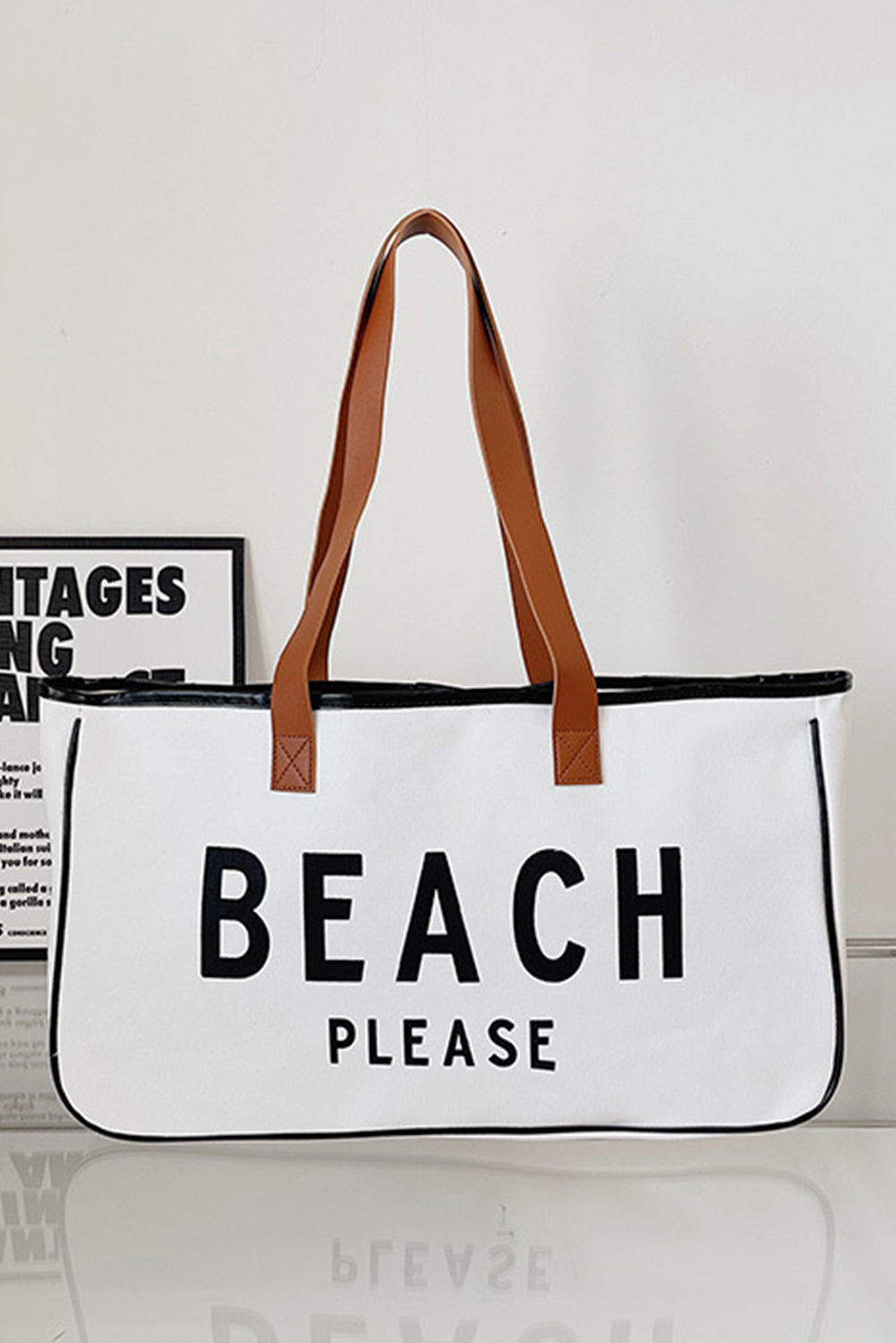 Ryan Beach Please Canvas Tote From Threaded Pear