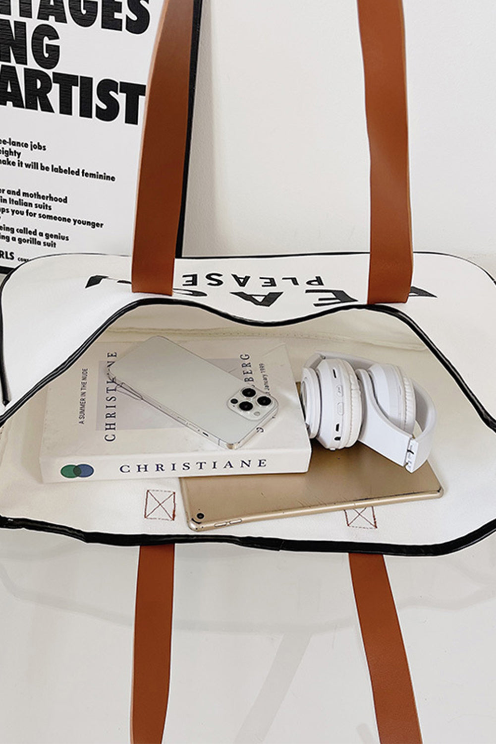 Ryan Beach Please Canvas Tote From Threaded Pear