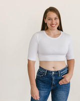 Crew Neck Elbow Sleeve Halftee from HALFTEE Layering Fashions