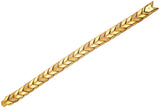 Men's 12mm Gold Plated Chevron Woven Stainless Steel Bracelet With Cubic Zirconia From Blackjack Jewelry