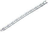 Men's 12mm Chevron Woven Stainless Steel Bracelet With Cubic Zirconia From Blackjack Jewelry
