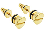 Men's 8mm Gold Plated Stainless Steel Screw Earrings From Blackjack Jewelry