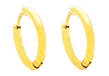 Men's 17mm Gold Plated Stainless Steel Hoop Earrings From Blackjack Jewelry
