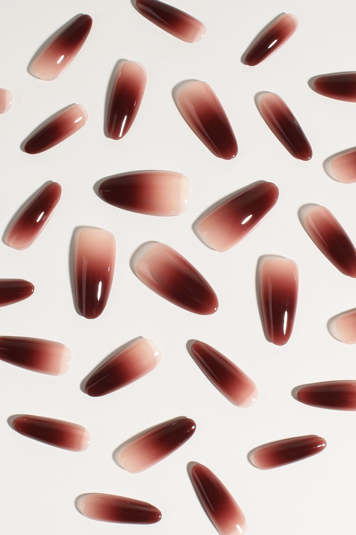 Berry Cocoa Drip | Soft & Durable Press-On Nails from Bonmuz