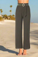 Belted Flowy Beach Pants - Lightweight From Truly Contagious