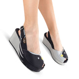 Chocolaticas® Black Birds Women's Sandal From Hot Chocolate Design