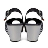 Chocolaticas® Black Birds Women's Sandal From Hot Chocolate Design