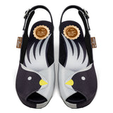Chocolaticas® Black Birds Women's Sandal From Hot Chocolate Design