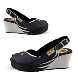Chocolaticas® Black Birds Women's Sandal From Hot Chocolate Design