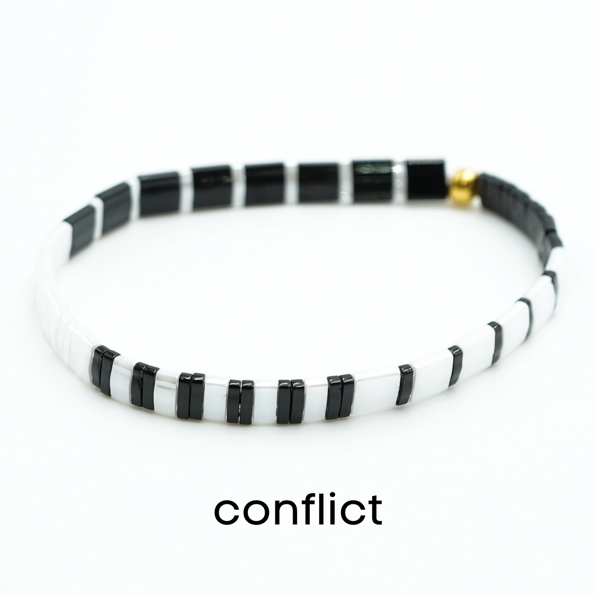 BLACK & GOLD - Tila Bead Bracelets from Mack & Rex