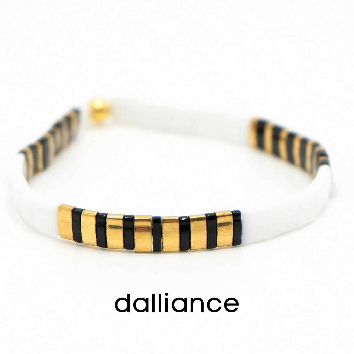 BLACK & GOLD - Tila Bead Bracelets from Mack & Rex