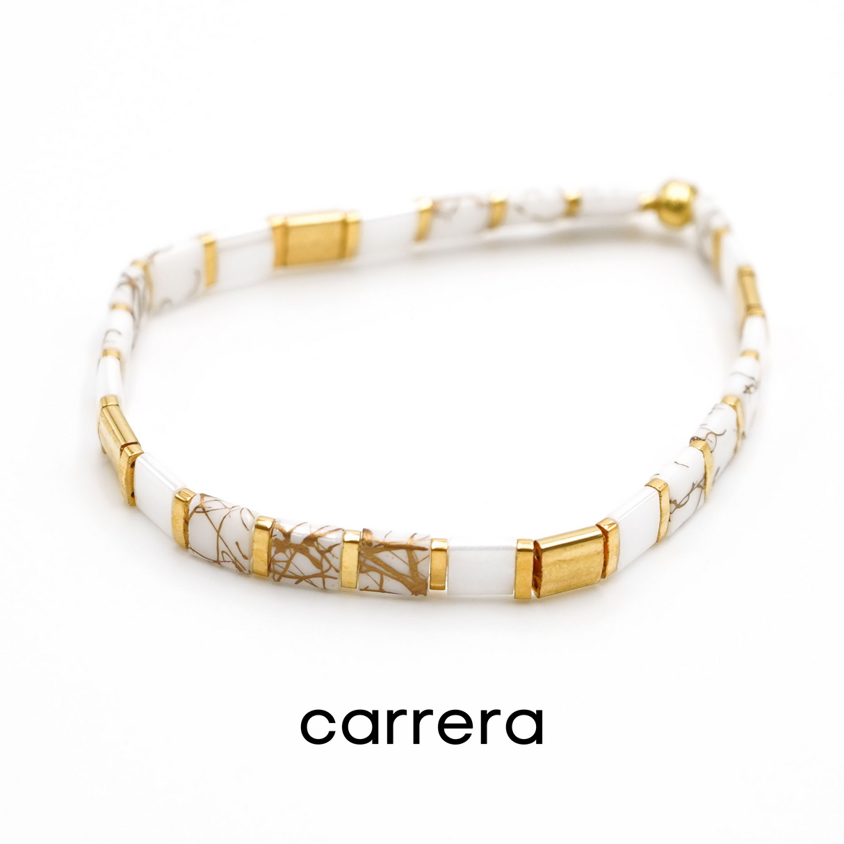 BLACK & GOLD - Tila Bead Bracelets from Mack & Rex