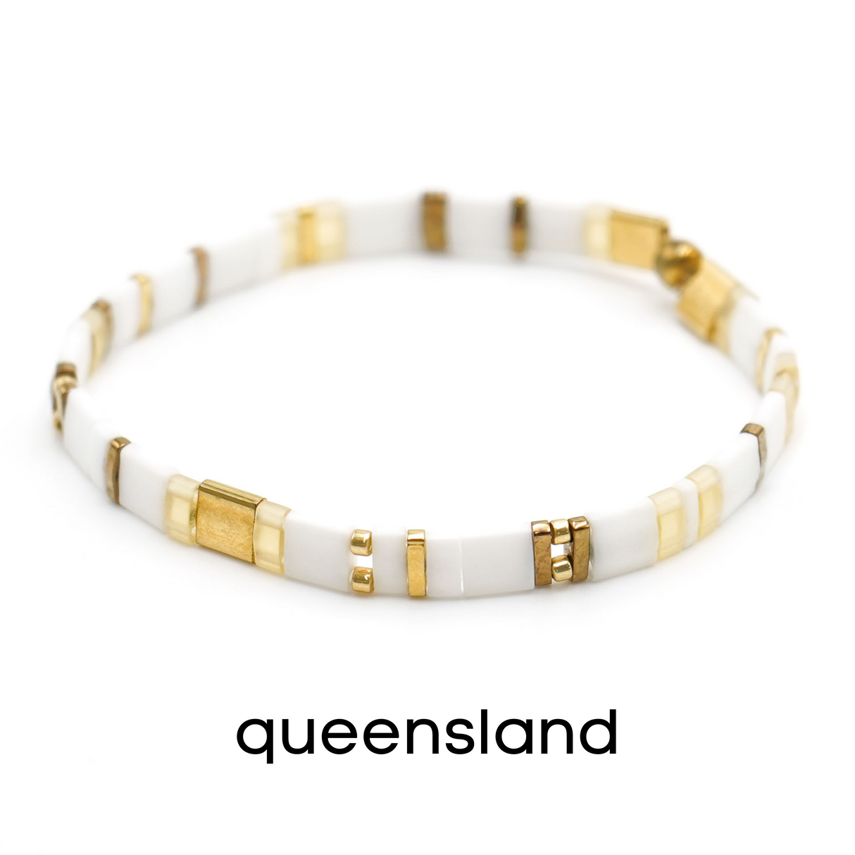 BLACK & GOLD - Tila Bead Bracelets from Mack & Rex