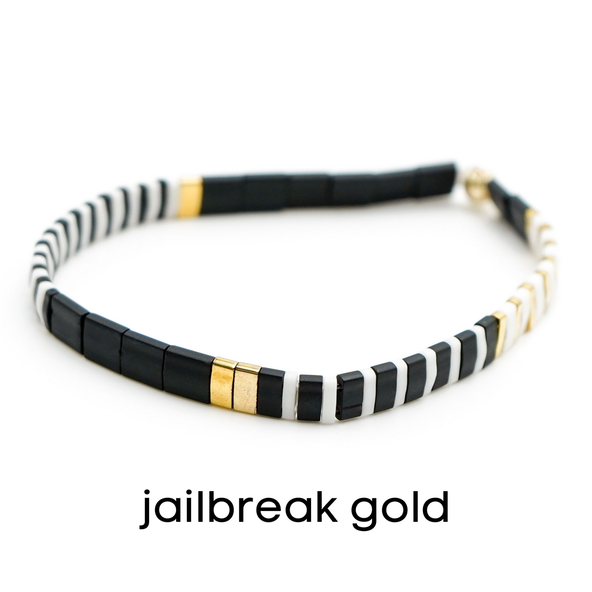 BLACK & GOLD - Tila Bead Bracelets from Mack & Rex