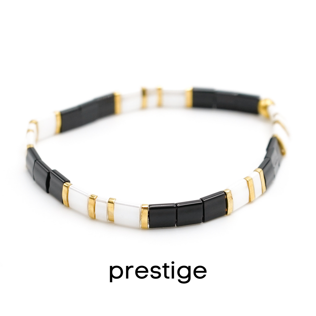 BLACK & GOLD - Tila Bead Bracelets from Mack & Rex