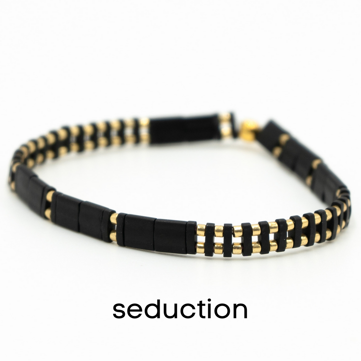 BLACK & GOLD - Tila Bead Bracelets from Mack & Rex