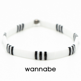 BLACK & SILVER - Tila Bead Bracelets from Mack & Rex