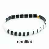 BLACK & SILVER - Tila Bead Bracelets from Mack & Rex