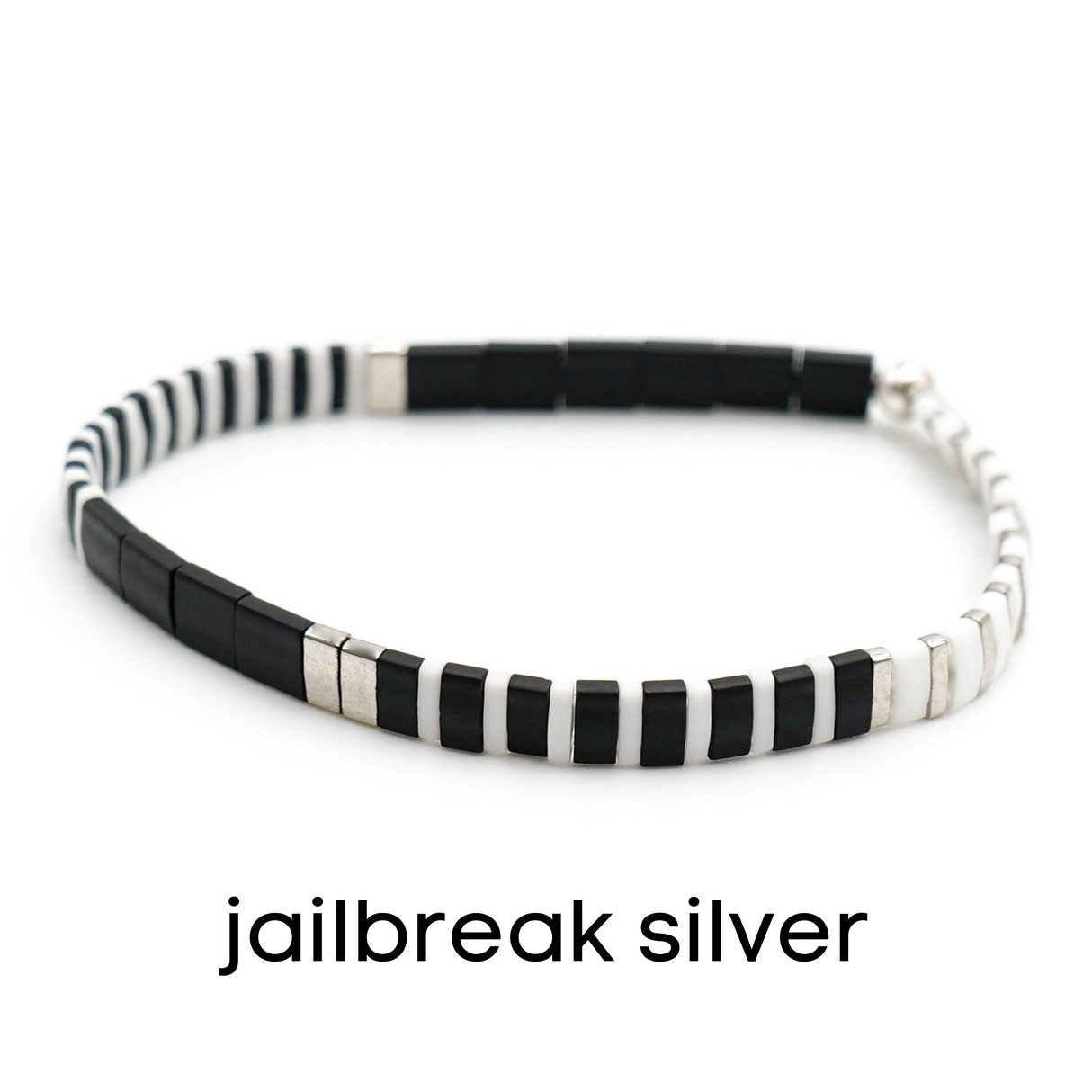 BLACK & SILVER - Tila Bead Bracelets from Mack & Rex