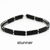 BLACK & SILVER - Tila Bead Bracelets from Mack & Rex