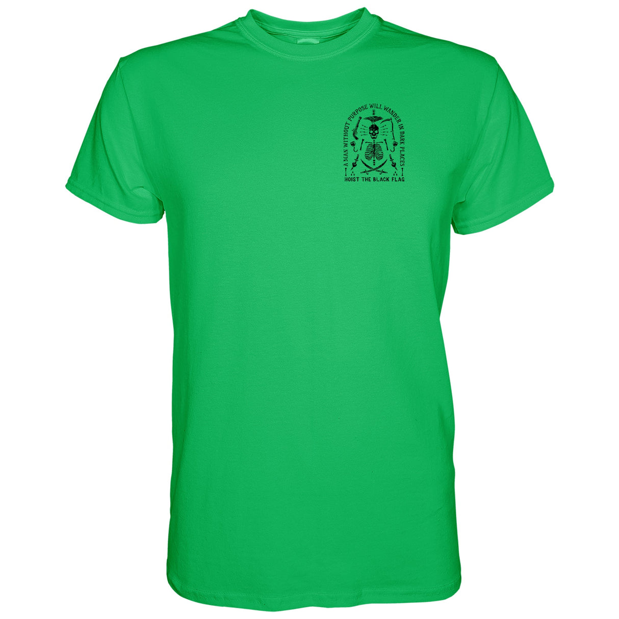 Hoist the Black Flag Skull & Bones Men's T-Shirt From Combat Iron Apparel