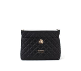 Koi - Black Quilted Vegan Leather Purse from Gunas New York