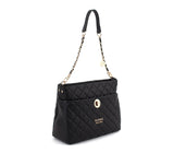 Koi - Black Quilted Vegan Leather Purse from Gunas New York
