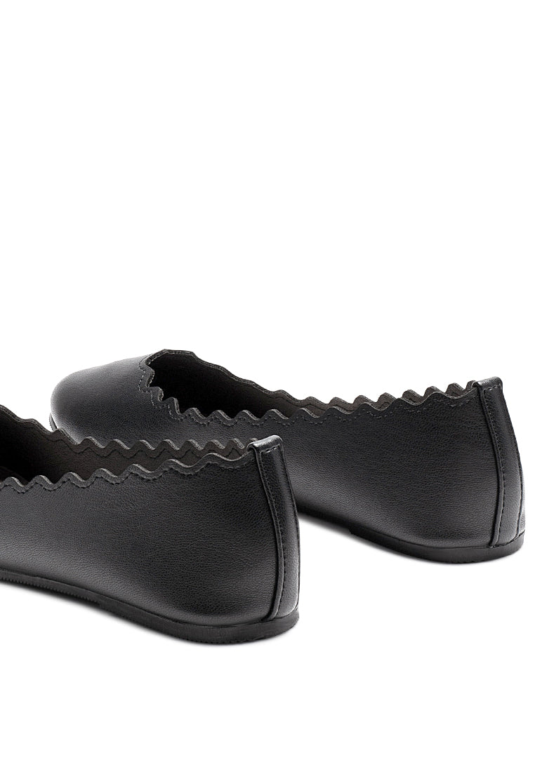 Bleona Laser Cut Wave Ballerinas from London Rag International