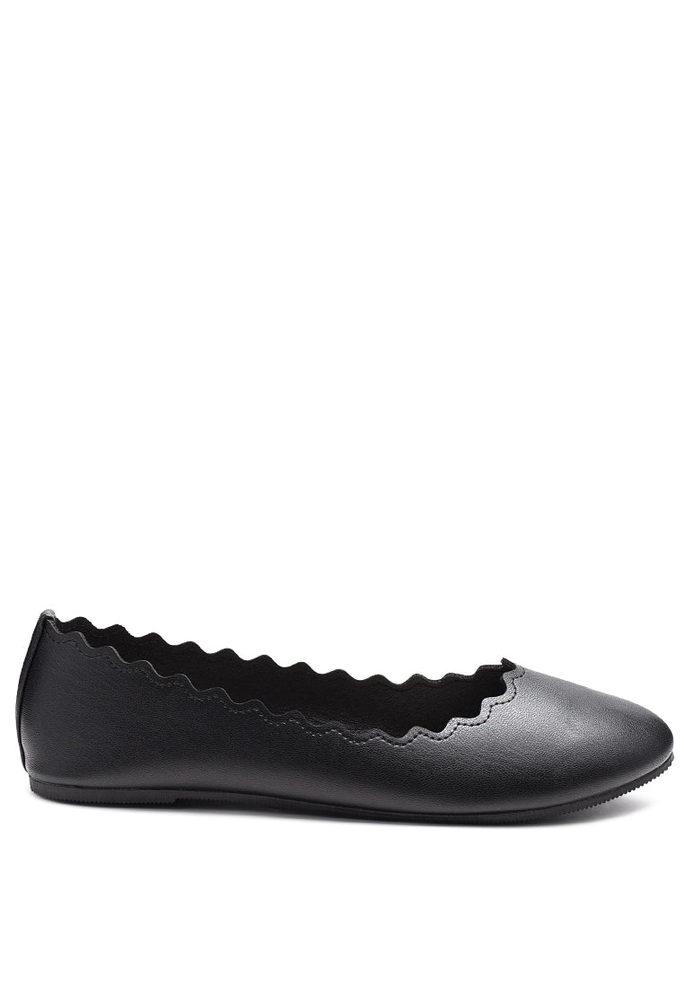 Bleona Laser Cut Wave Ballerinas from London Rag International