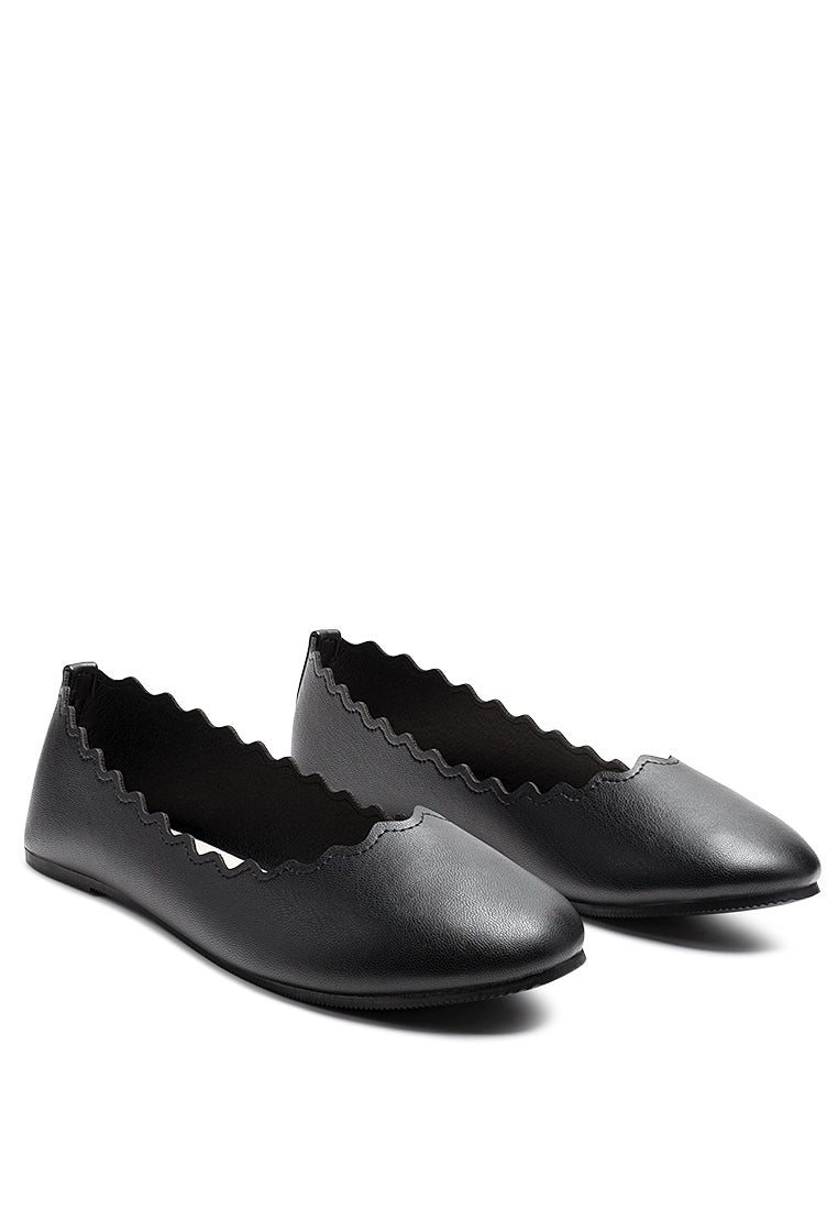 Bleona Laser Cut Wave Ballerinas from London Rag International