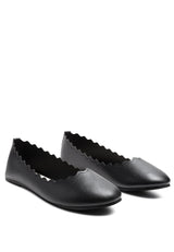 Bleona Laser Cut Wave Ballerinas from London Rag International