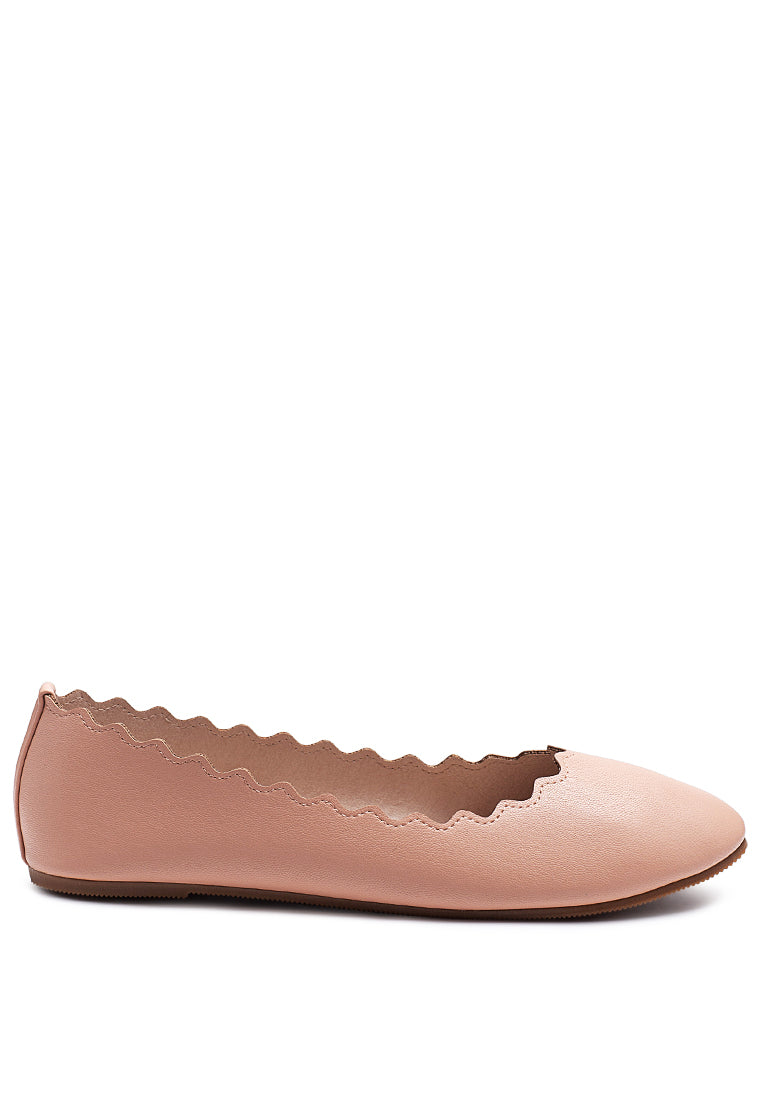 Bleona Laser Cut Wave Ballerinas from London Rag International